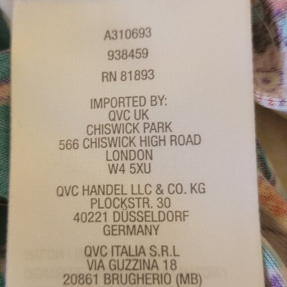 Susan Graver Printed Liquid Knit Tunic w/ Lace Trimmed Sleeves A310087 EUC M - Picture 8 of 12